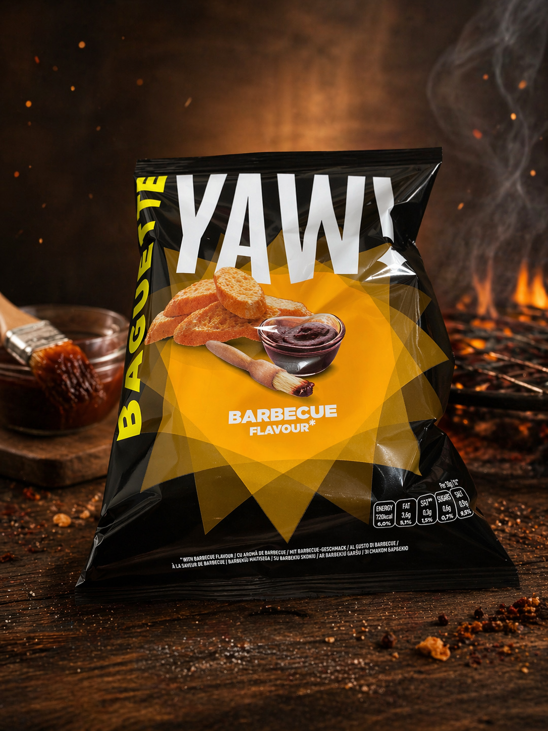 YAW! Baguette Bites – Barbecue Flavour 50 g