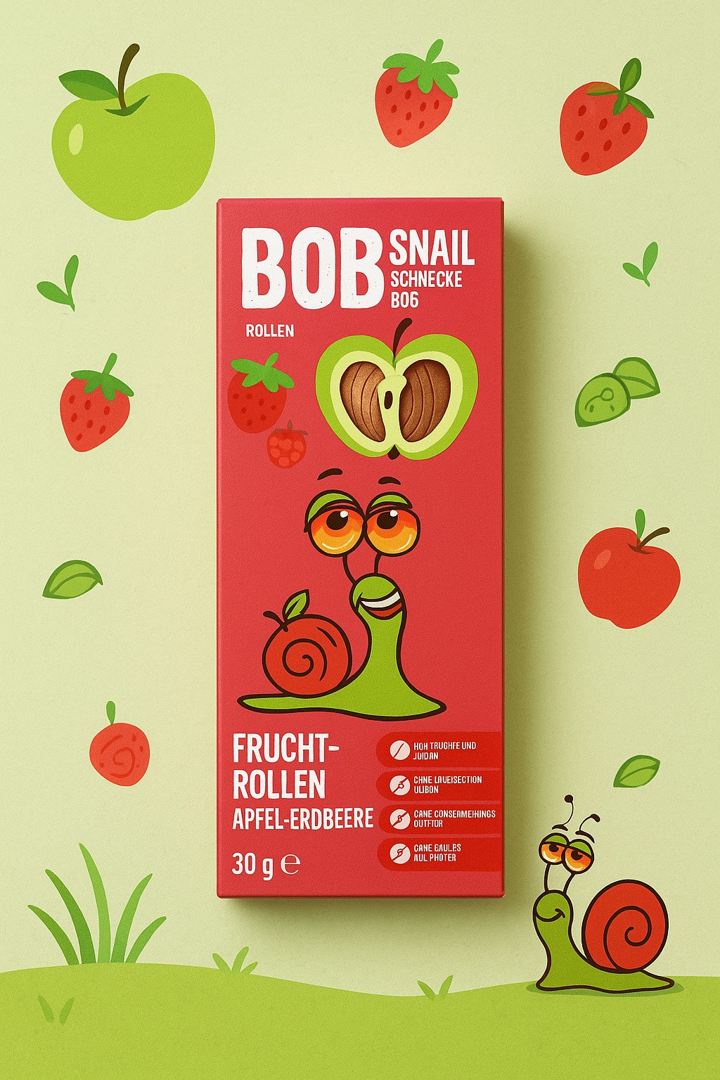 Apfelsnack - Erdbeere 30g BOB SCHNECKE Polen