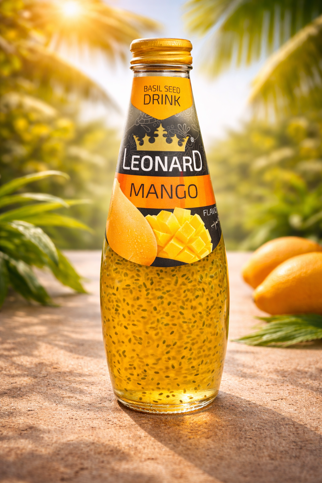 LEONARD Basil Seed Drink – Mango 300ml