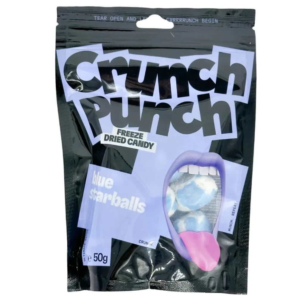 Crunch Punch Freeze Dried Candy Blue Starballs 50g USA