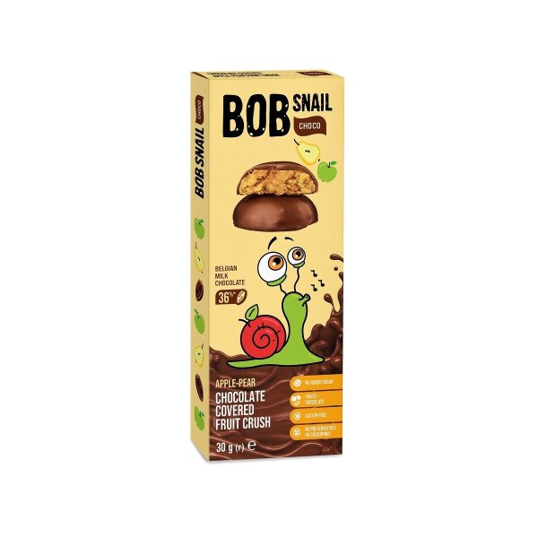 Bob Snail | Apfel Birne Fruit Crush Schoko 30g Ohne Zusätzlichen Zucker Herkunft Niederlande