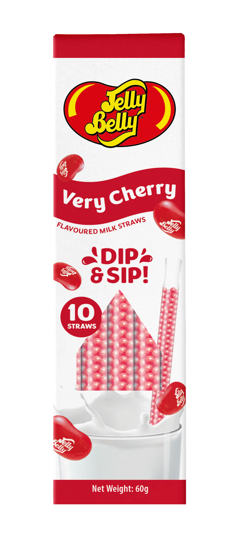 Jelly Belly Dip & Sip Milk Straws Very Cherry USA