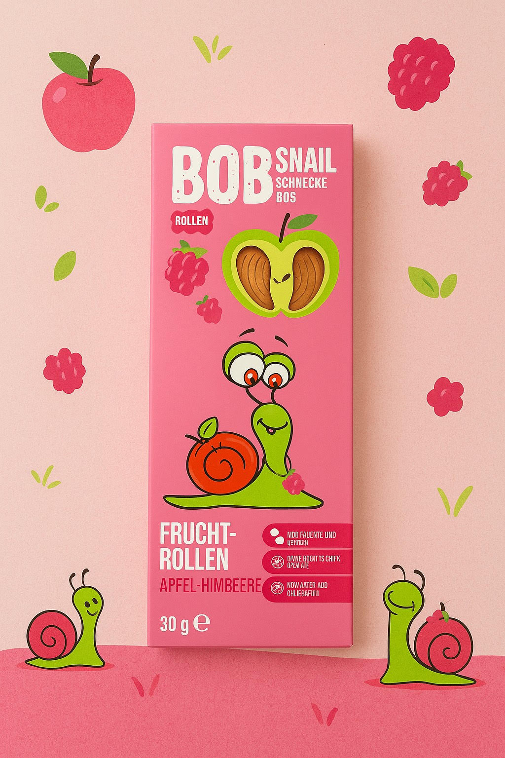 Apfelsnack - Himbeere 30g BOB SCHNECKE Polen