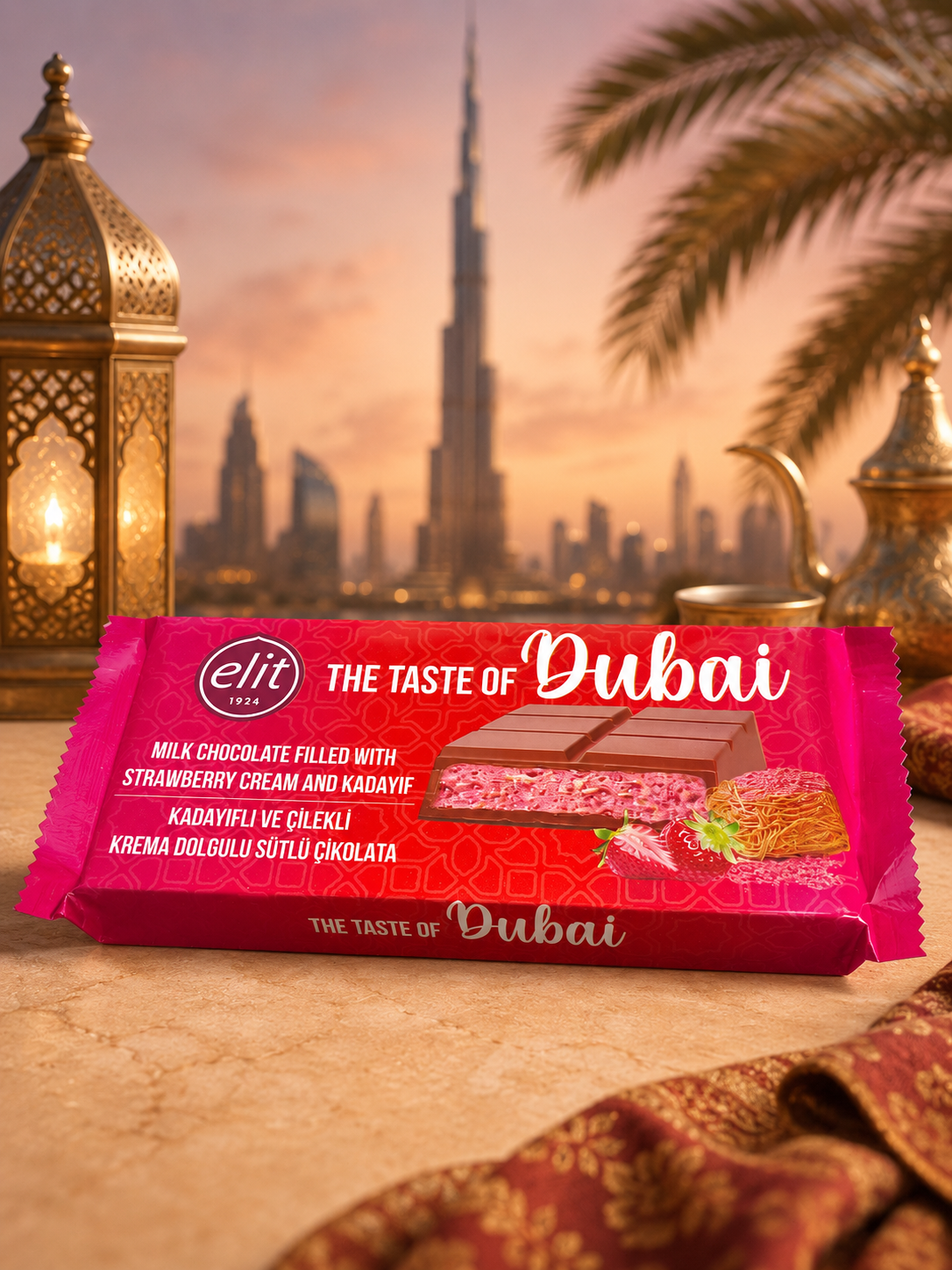 Elit The Taste of Dubai – Milchschokolade mit Erdbeercreme  Dubai