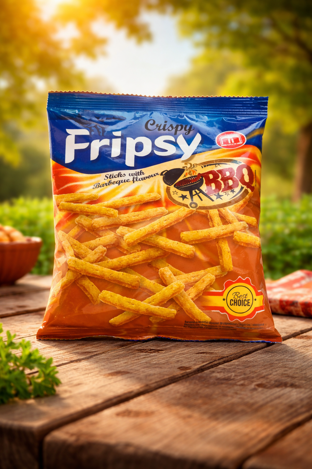 Crispy Fripsy – Sticks mit Barbecue-Geschmack  50 g