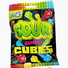 Sour Gummy Cubes 100 g Beutel Extra Sauer