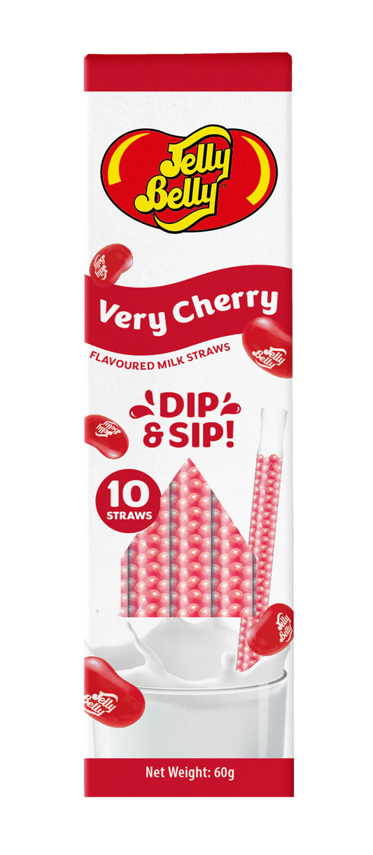 Jelly Belly Dip & Sip Milk Straws Very Cherry USA